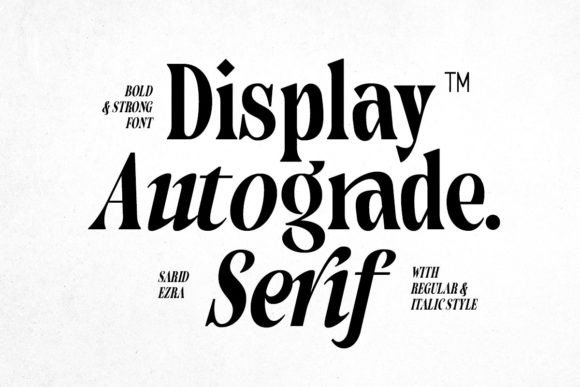 Autograde - Strong Bold Serif: A Powerful Typeface for Editorial Design