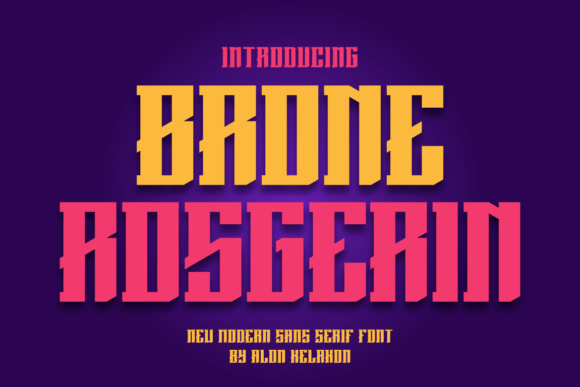 Brone Rosgerin: The Bold Display Font for Handmade Labels and Signs