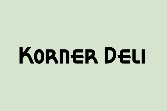 Korner Deli: A Bold Quirky Typeface for Standout Branding