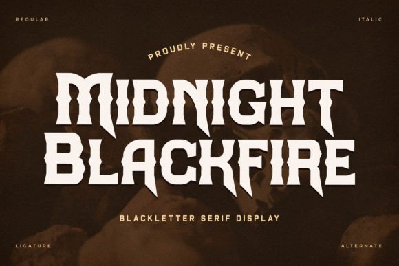 Midnight Blackfire: The Bold Typeface That Elevates Handmade Crafts