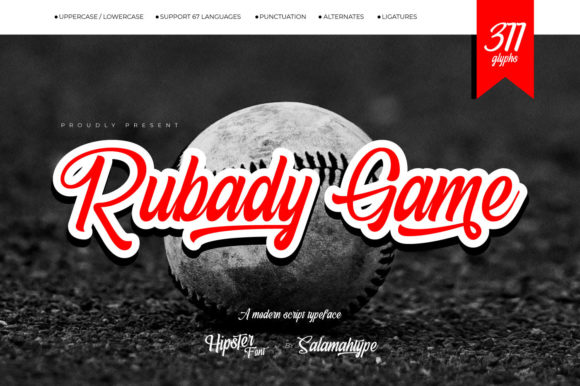 Rubady Game: A Bold Script Typeface for Modern Branding