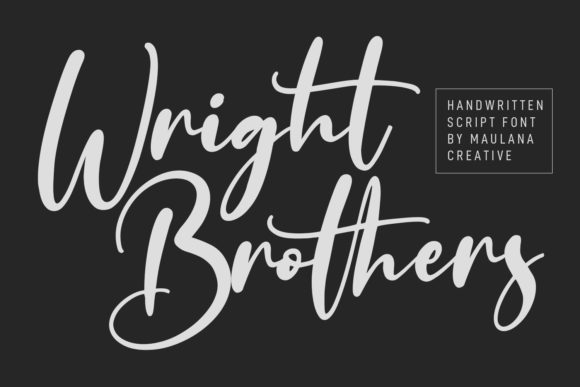 Wright Brothers: A Script Font for Editorial Design